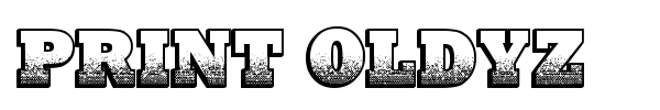 Print Oldyz font preview